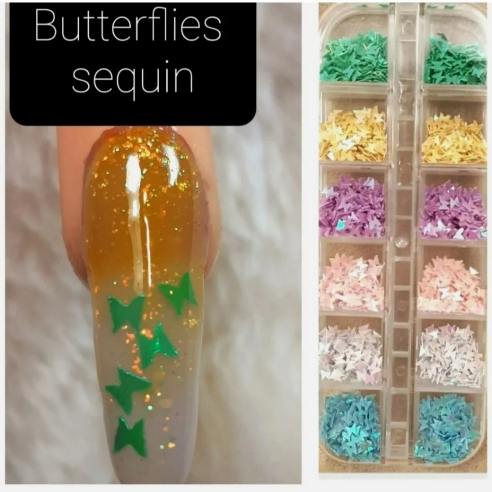 Nail art decoration crafts butterflies sequins